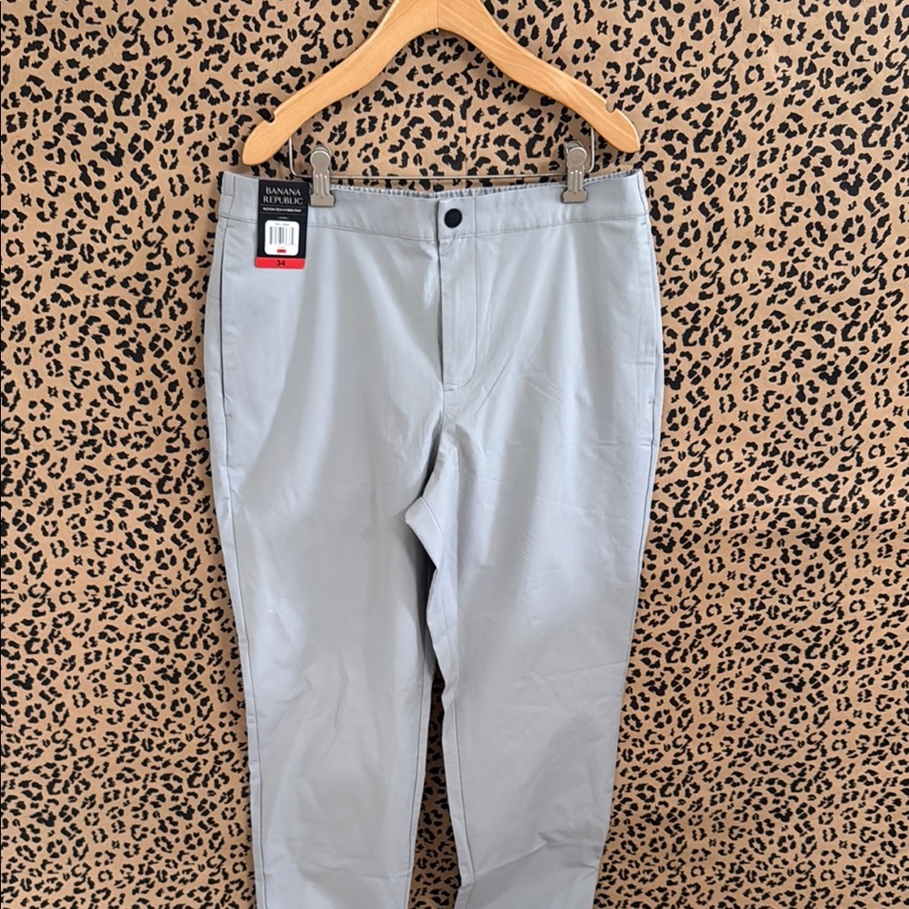 Banana Republic Grey Tech Hybrid Pants Mens Size 34